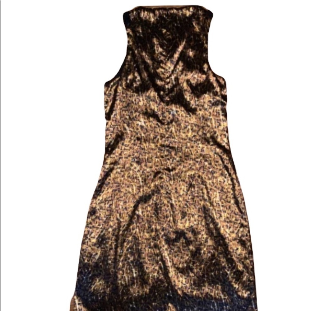 maria bianca nero dress small gold black a line event wedding